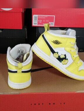 AIR JORDAN 1 SE "ROSE PATCH" KIDS SIZE 10C GOOD CONDITION